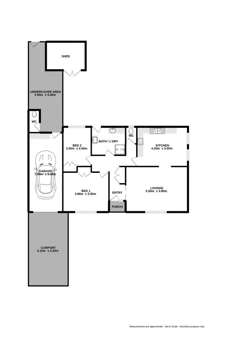 Floorplan of Homely apartment listing, 1/1 Rattray Avenue, Wodonga VIC 3690