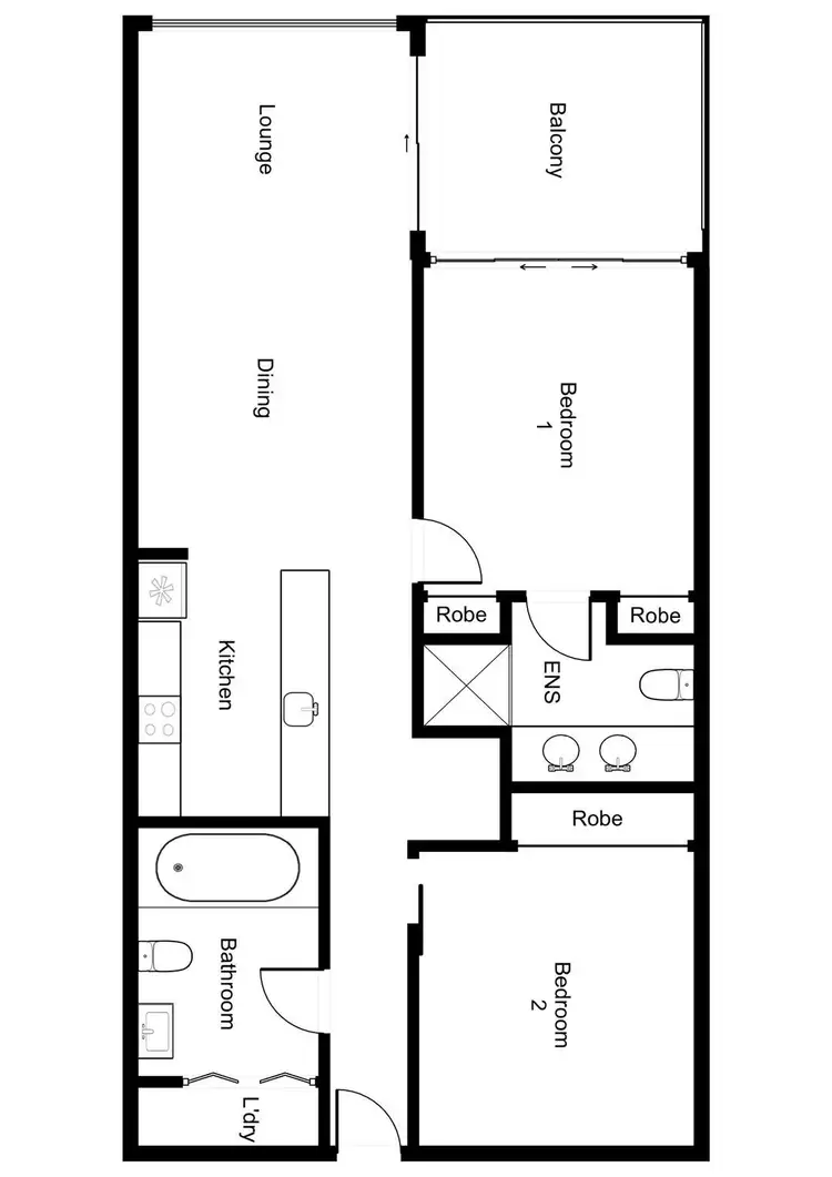 Floorplan of Homely unit listing, 210/6 Cape Street, Dickson ACT 2602