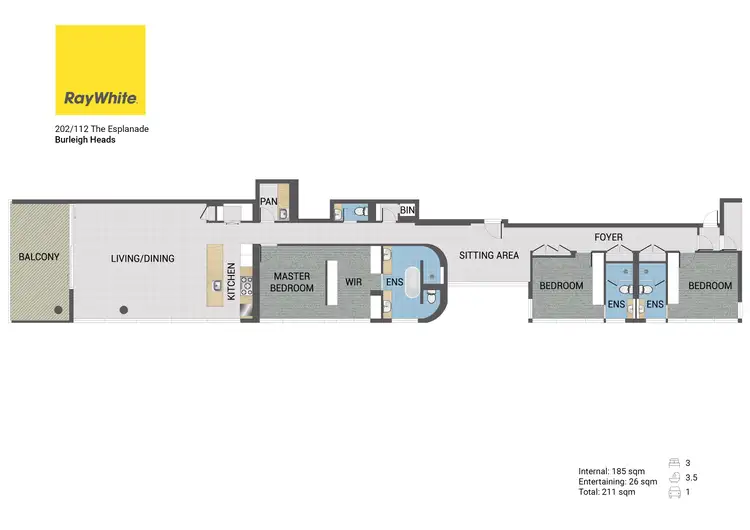 Floorplan of Homely apartment listing, 202/112 The Esplanade, Burleigh Heads QLD 4220