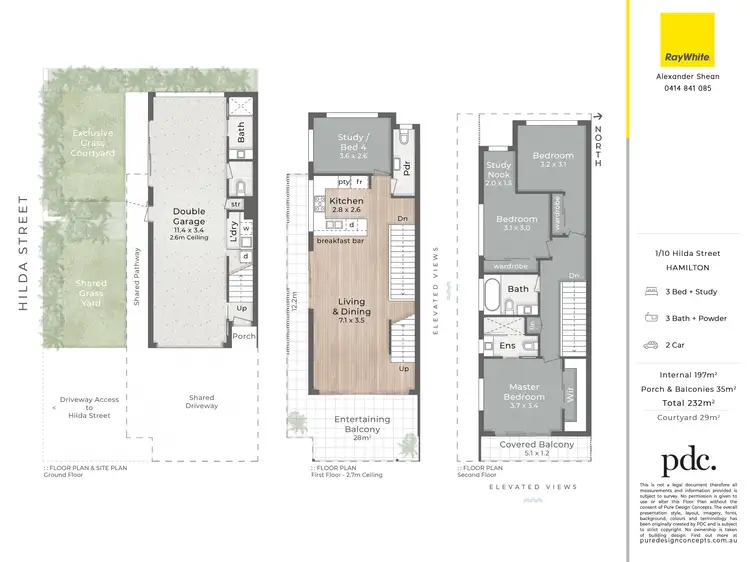 Floorplan of Homely townhouse listing, 1/10 Hilda Street, Hamilton QLD 4007