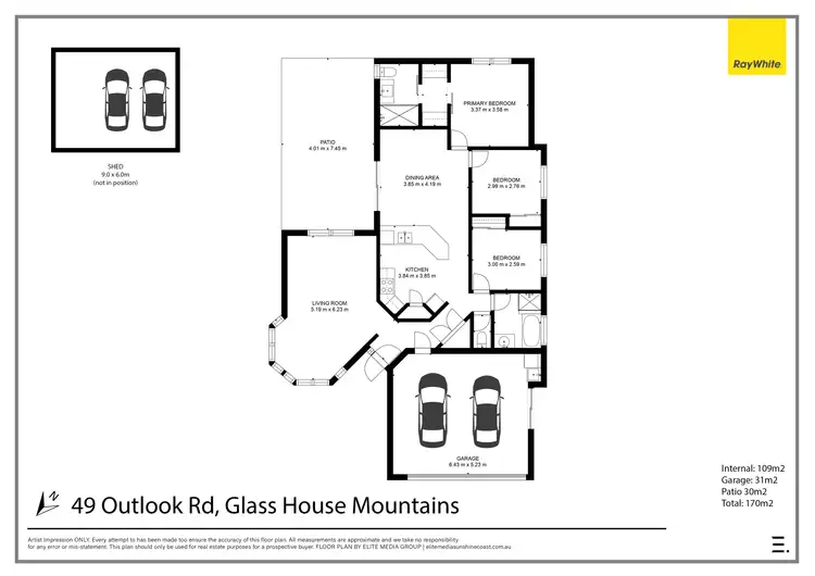 Floorplan of Homely house listing, 49 Outlook Drive, Glass House Mountains QLD 4518