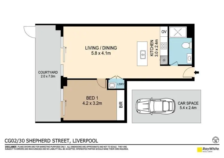 Floorplan of Homely apartment listing, CG02/28 Shepherd Street, Liverpool NSW 2170