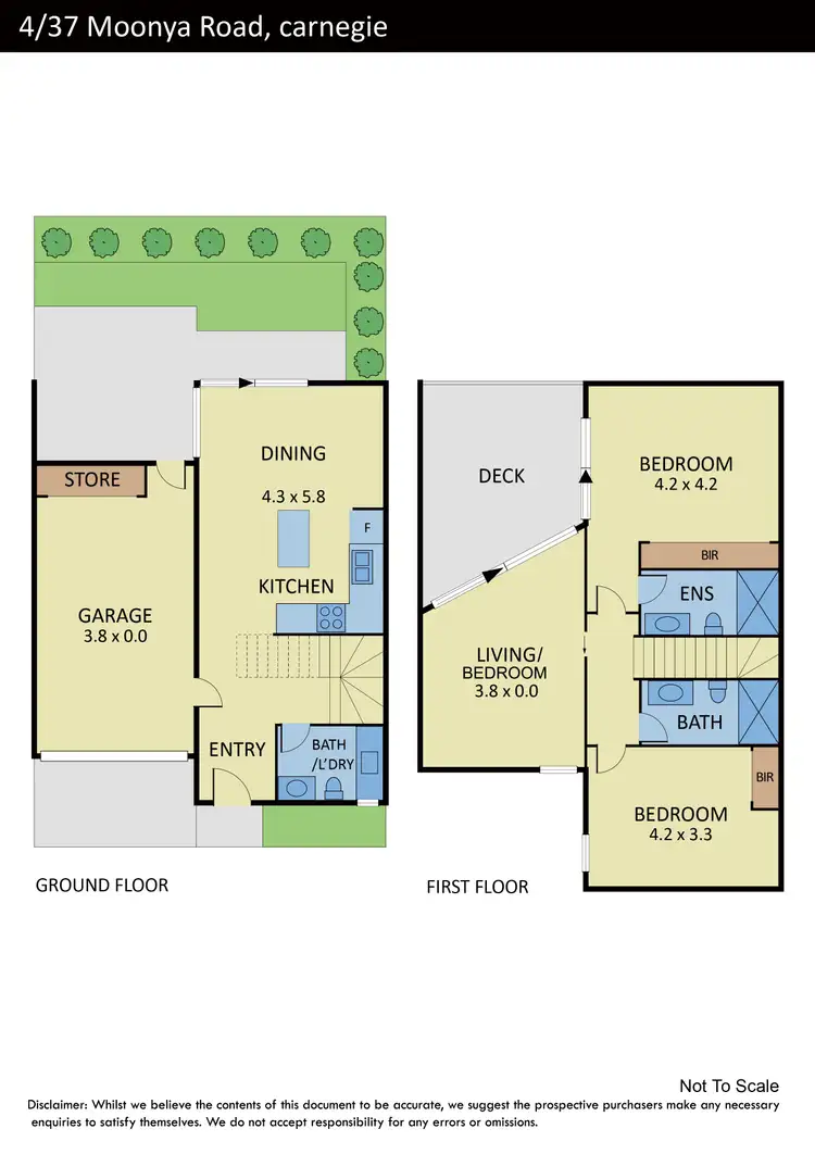Floorplan of Homely townhouse listing, 4/37 Moonya Road, Carnegie VIC 3163