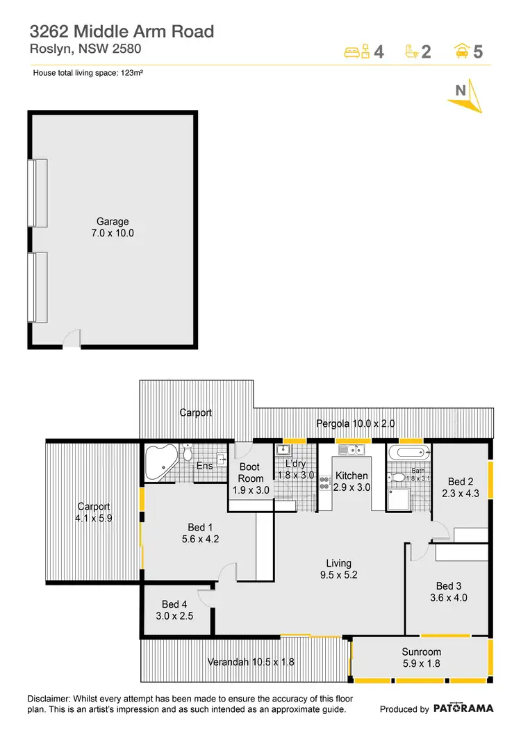Floorplan of Homely rural property listing, 3262 Middle Arm Road, Goulburn NSW 2580