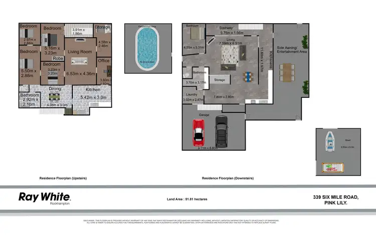 Floorplan of Homely house listing, 339 Six Mile Road, Pink Lily QLD 4702
