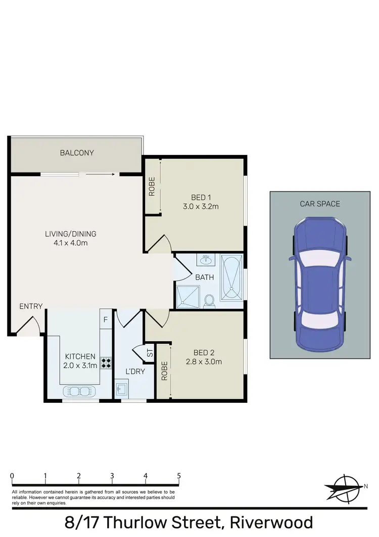 Floorplan of Homely unit listing, 8/17 Thurlow Street, Riverwood NSW 2210