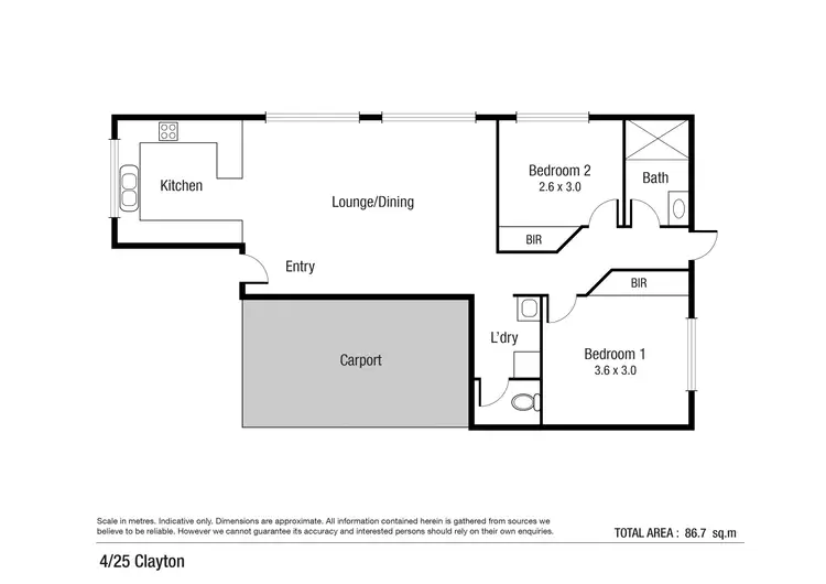 Floorplan of Homely unit listing, 4/25 Clayton Street, Hermit Park QLD 4812