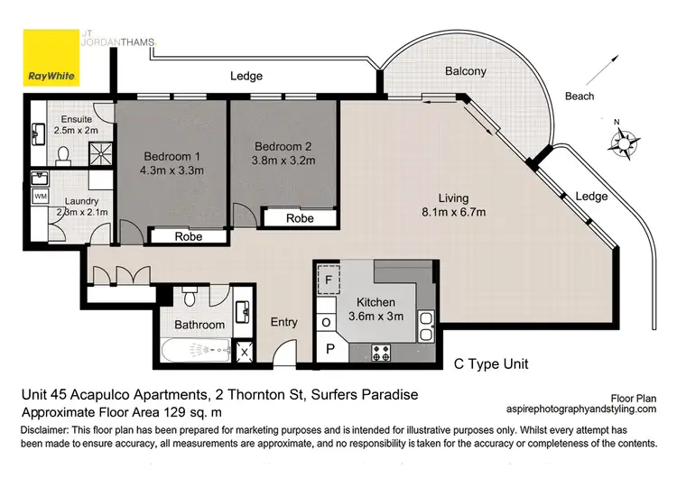 Floorplan of Homely apartment listing, 45/4 Thornton Street, Surfers Paradise QLD 4217