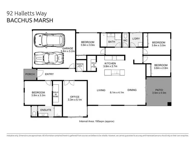 Floorplan of Homely house listing, 92 Halletts Way, Bacchus Marsh VIC 3340