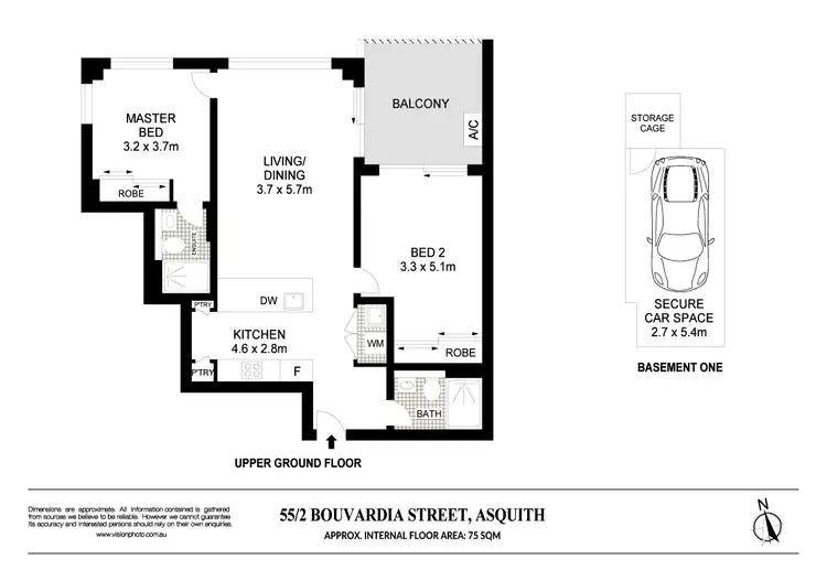 Floorplan of Homely apartment listing, 55/2 Bouvardia Street, Asquith NSW 2077