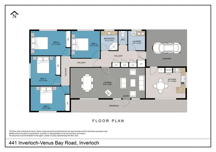 Floorplan of Homely rural property listing, 441 Inverloch-Venus Bay Road, Inverloch VIC 3996