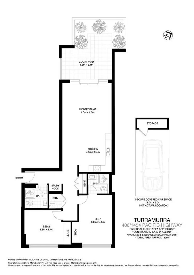 Floorplan of Homely apartment listing, 406/1454 Pacific Highway, Turramurra NSW 2074