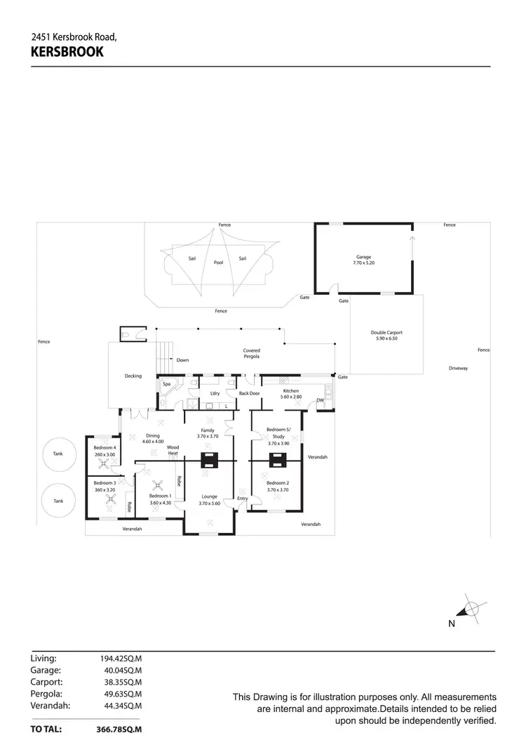 Floorplan of Homely house listing, 2451 Kersbrook Road, Kersbrook SA 5231