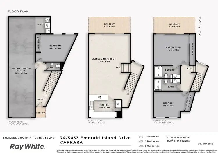 Floorplan of Homely townhouse listing, 74/5033 Emerald Island Drive, Carrara QLD 4211