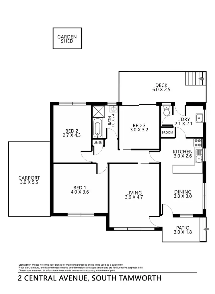 Floorplan of Homely house listing, 2 Central Avenue, Tamworth NSW 2340