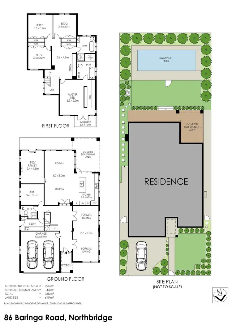 Floorplan of Homely house listing, 86 Baringa Road, Northbridge NSW 2063