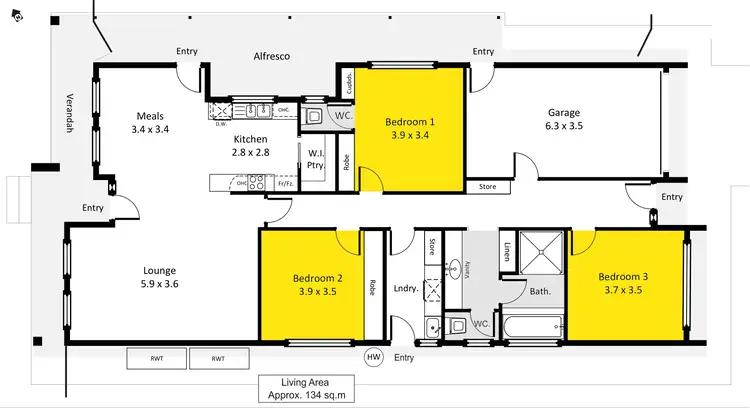 Floorplan of Homely house listing, 5b Mead Court, Renmark SA 5341