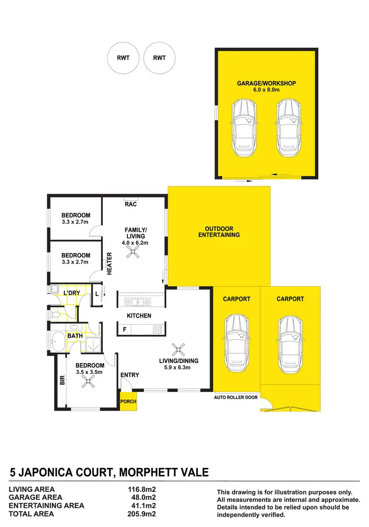 Floorplan of Homely house listing, 5 Japonica Court, Morphett Vale SA 5162