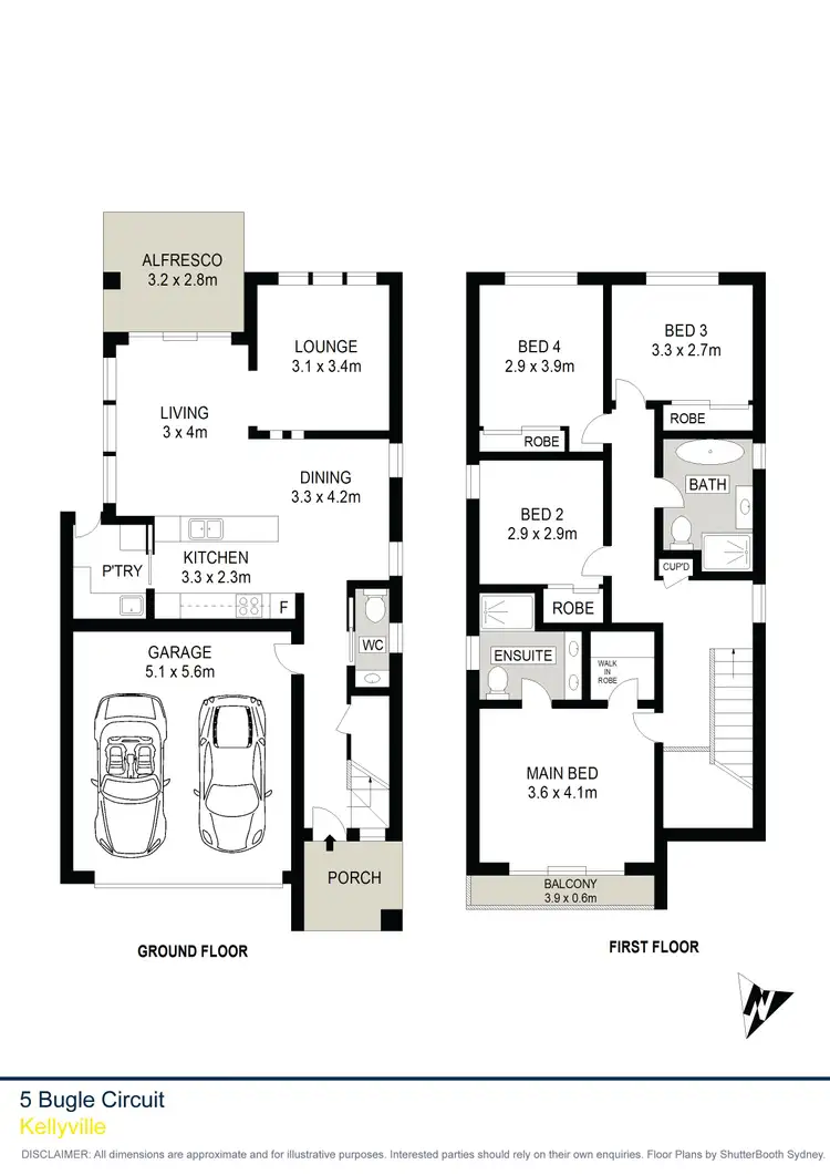 Floorplan of Homely house listing, 5 Bugle Circuit, Kellyville NSW 2155