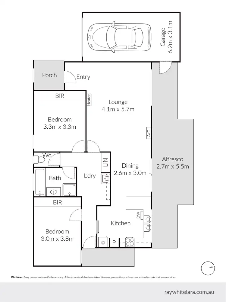 Floorplan of Homely house listing, 2/20-22 Cameron Crescent, Lara VIC 3212