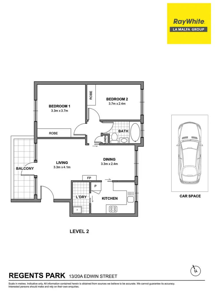 Floorplan of Homely unit listing, 13/20a Edwin Street, Regents Park NSW 2143