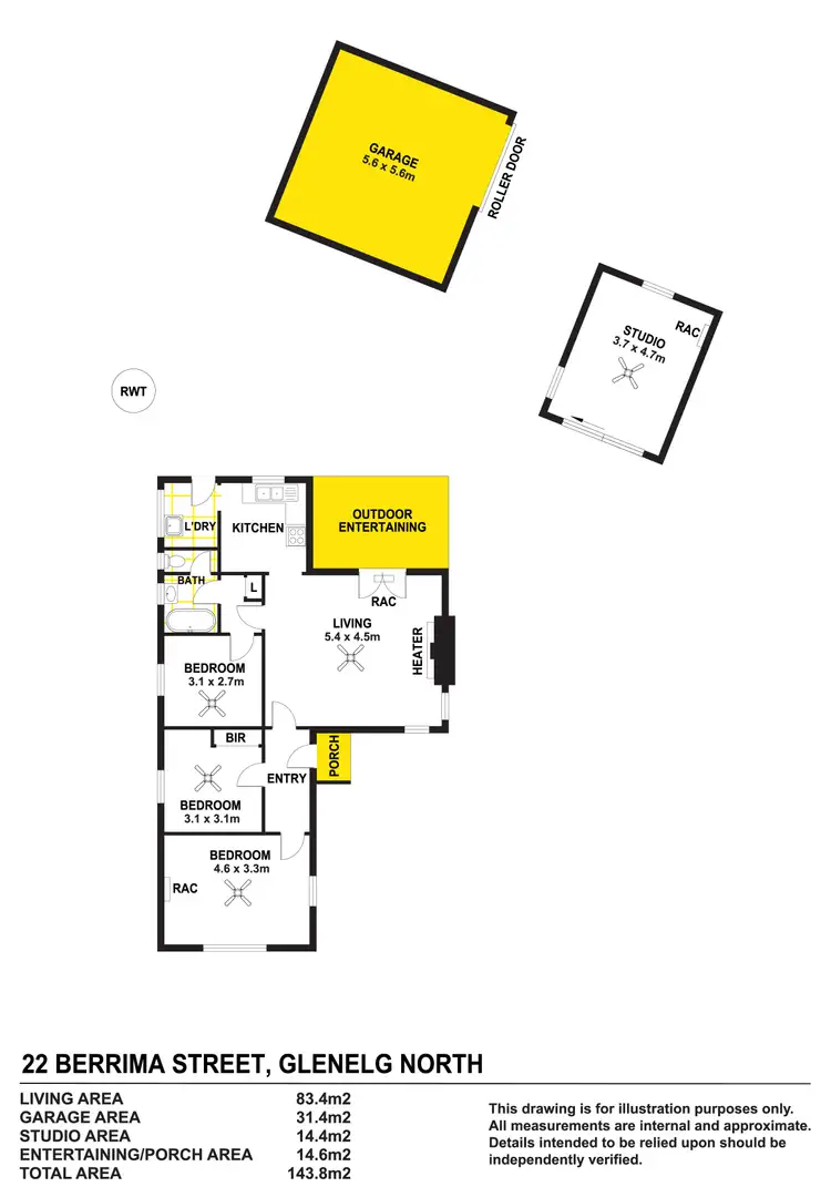 Floorplan of Homely house listing, 22 Berrima Street, Glenelg North SA 5045