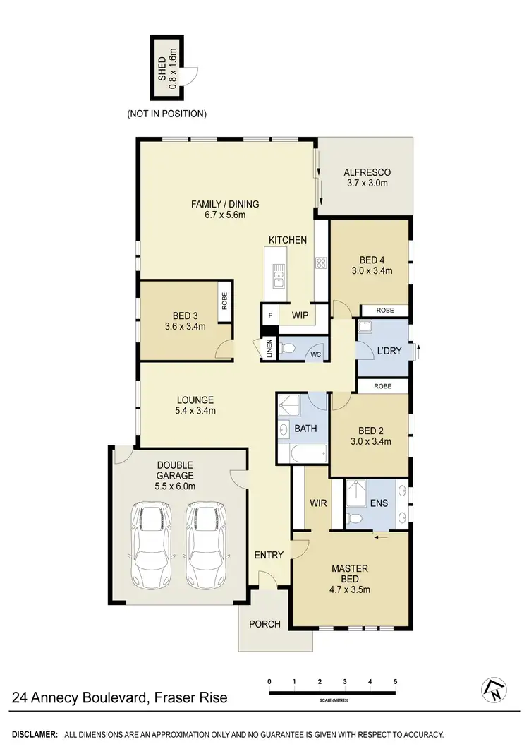Floorplan of Homely house listing, 24 Annecy Boulevard, Fraser Rise VIC 3336