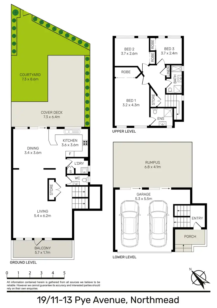 Floorplan of Homely townhouse listing, 19/11-13 Pye Avenue, Northmead NSW 2152