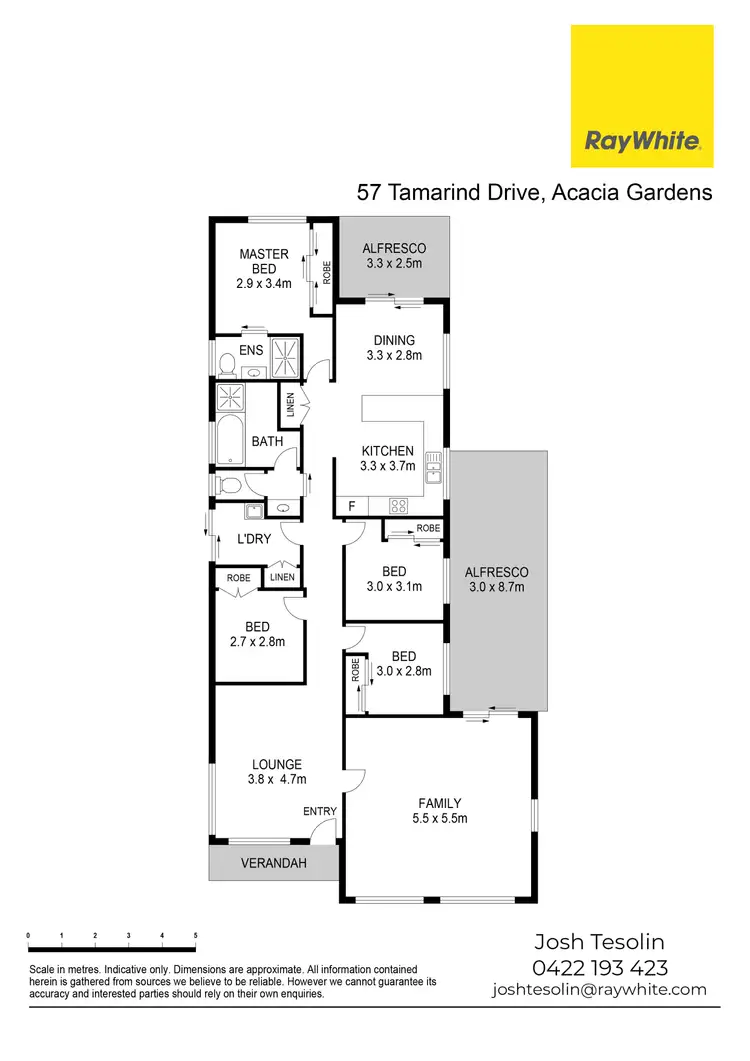 Floorplan of Homely house listing, 57 Tamarind Drive, Acacia Gardens NSW 2763