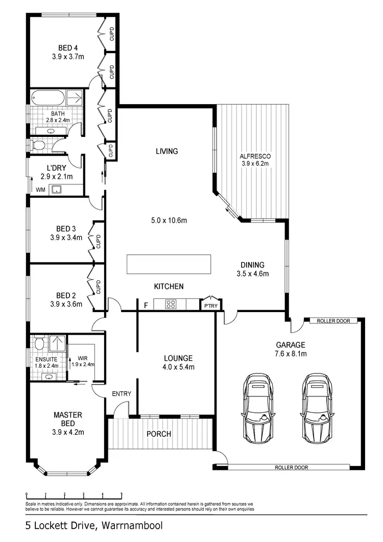 Floorplan of Homely house listing, 5 Lockett Drive, Warrnambool VIC 3280