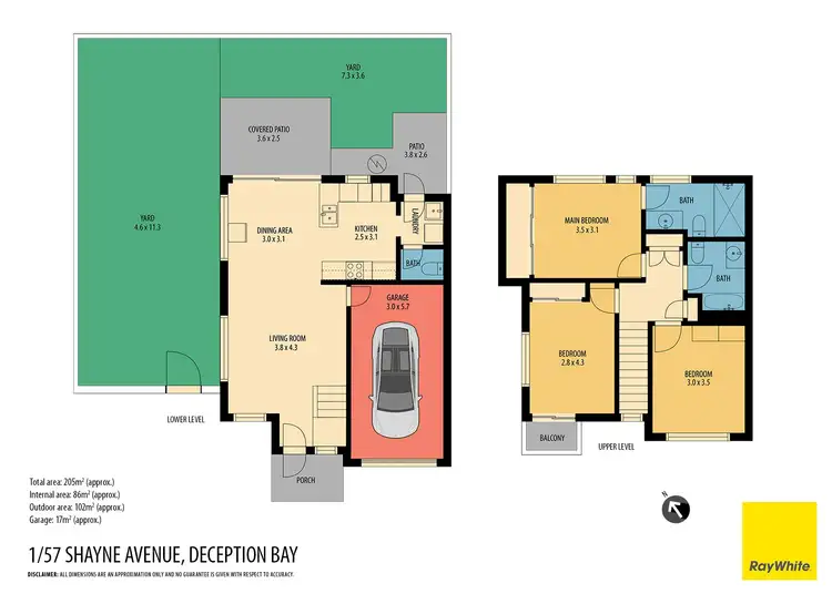 Floorplan of Homely townhouse listing, 1/57 Shayne Avenue, Deception Bay QLD 4508