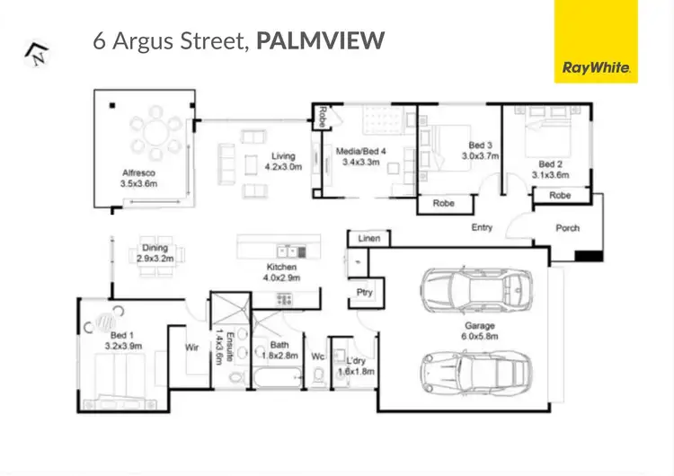 Floorplan of Homely house listing, 6 Argus Street, Palmview QLD 4553