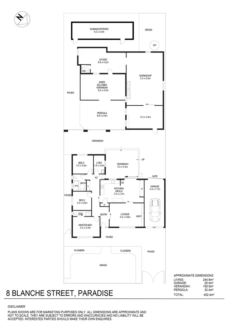 Floorplan of Homely house listing, 8 Blanche Street, Paradise SA 5075