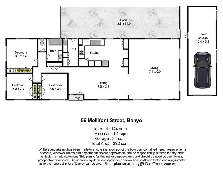 Floorplan of Homely house listing, 56 Mellifont Street, Banyo QLD 4014