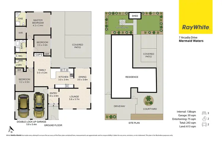 Floorplan of Homely house listing, 7 Arcadia Drive, Mermaid Waters QLD 4218