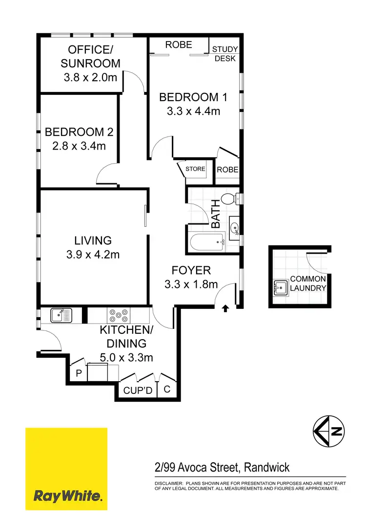 Floorplan of Homely apartment listing, 2/99 Avoca Street, Randwick NSW 2031