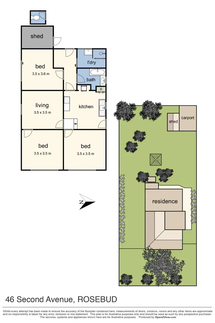 Floorplan of Homely house listing, 46 Second Avenue, Rosebud VIC 3939