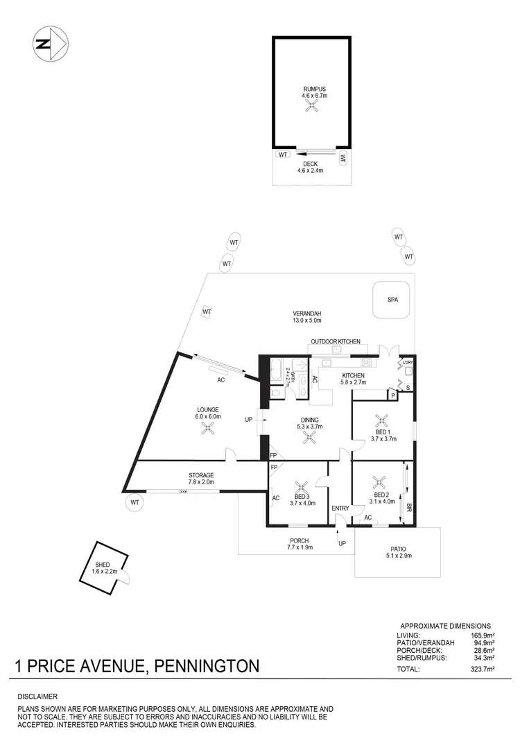 Floorplan of Homely house listing, 1 Price Avenue, Pennington SA 5013