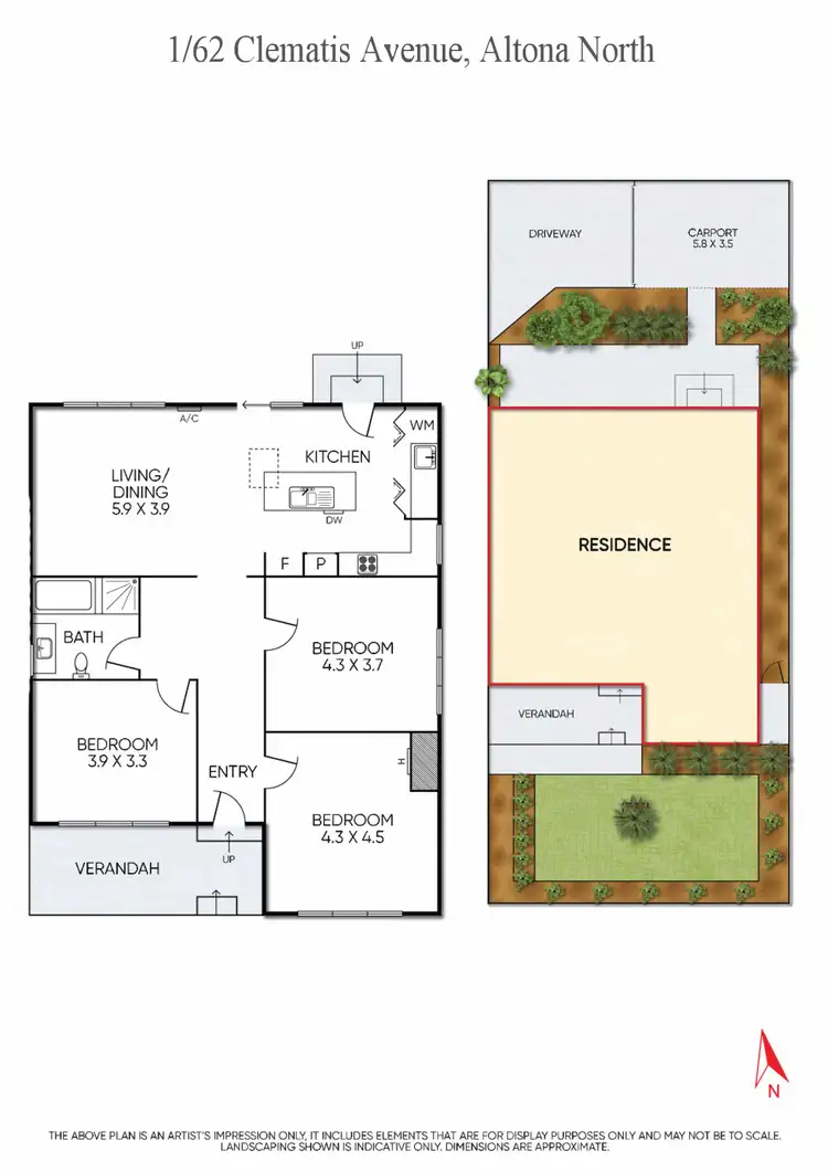 Floorplan of Homely house listing, 1/62 Clematis Avenue, Altona North VIC 3025