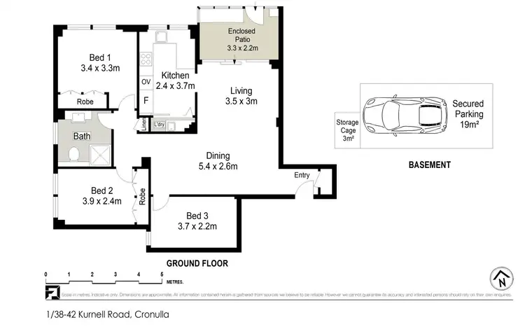 Floorplan of Homely apartment listing, 1/38-42 Kurnell Road, Cronulla NSW 2230