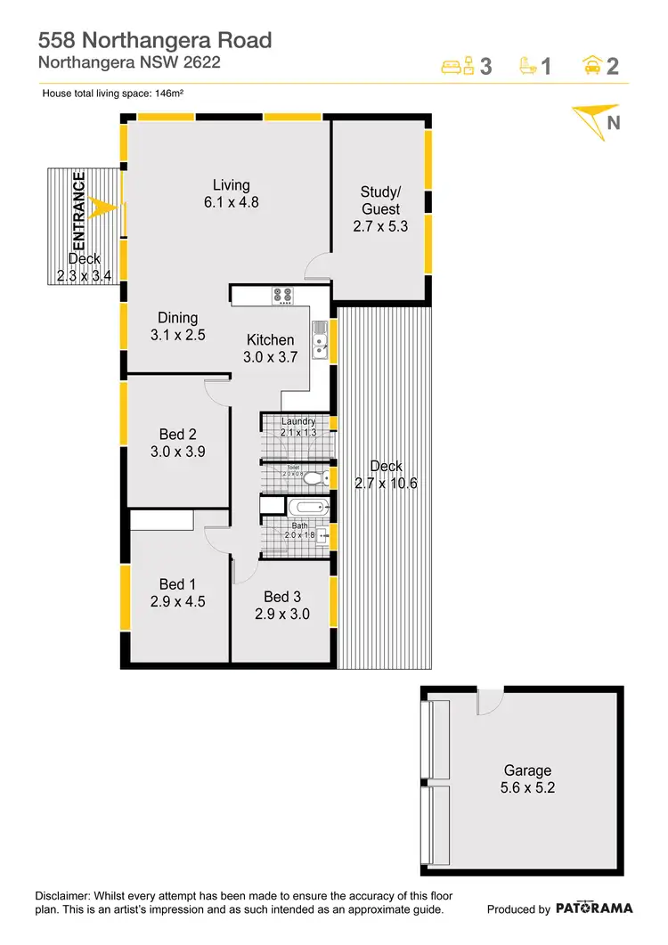Floorplan of Homely rural property listing, 558 Northangera Road, Mongarlowe NSW 2622