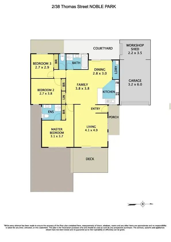 Floorplan of Homely unit listing, 2/38 Thomas Street, Noble Park VIC 3174
