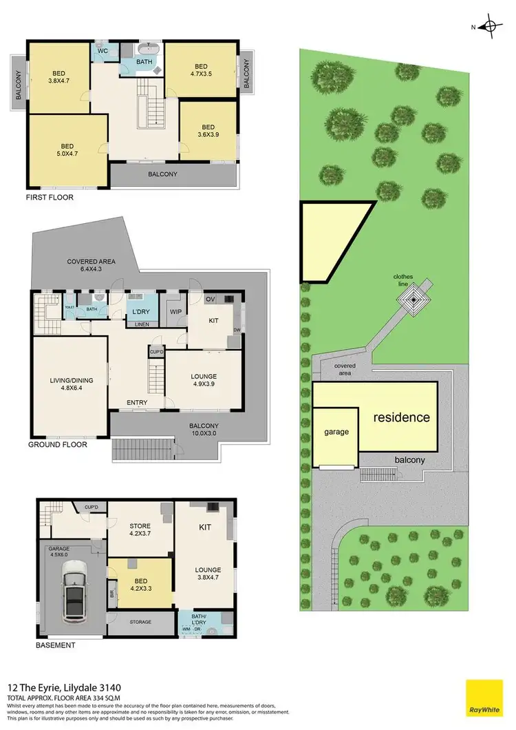 Floorplan of Homely house listing, 12 The Eyrie, Lilydale VIC 3140
