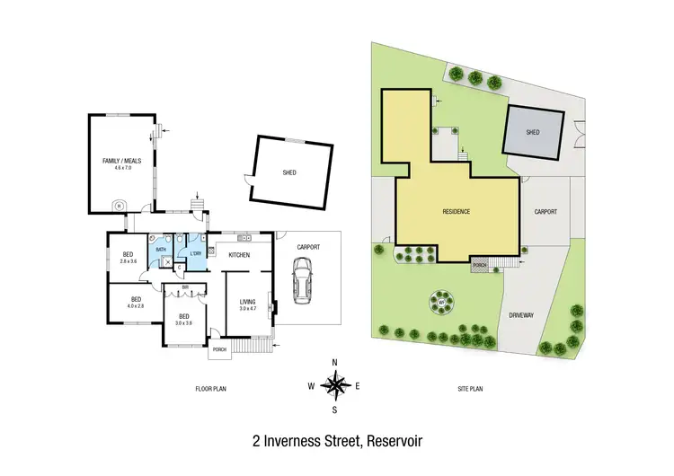 Floorplan of Homely house listing, 2 Inverness Street, Reservoir VIC 3073