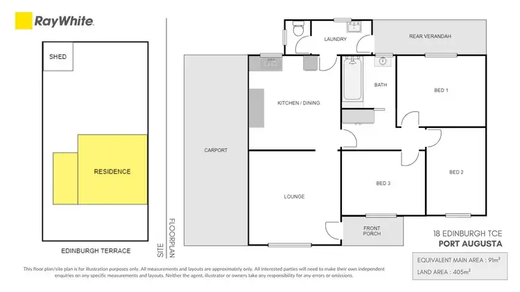 Floorplan of Homely house listing, 18 Edinburgh Terrace, Port Augusta SA 5700