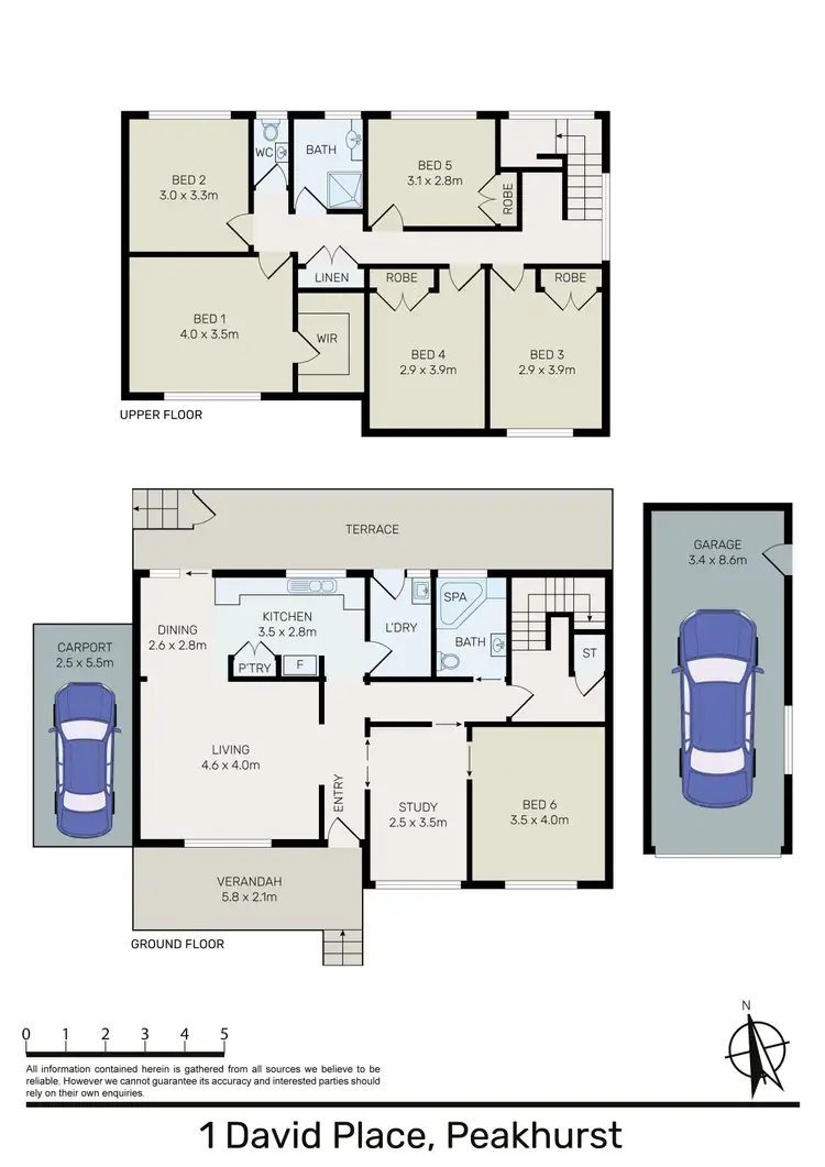 Floorplan of Homely house listing, 1 David Place, Peakhurst NSW 2210