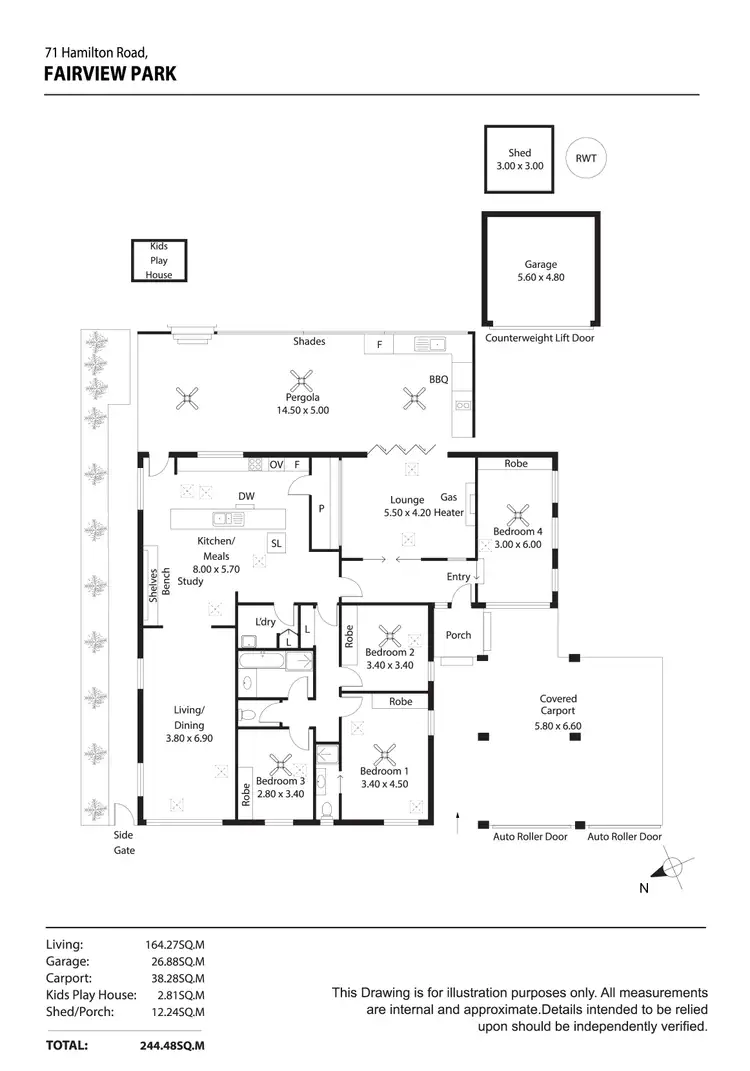Floorplan of Homely house listing, 71 Hamilton Road, Fairview Park SA 5126