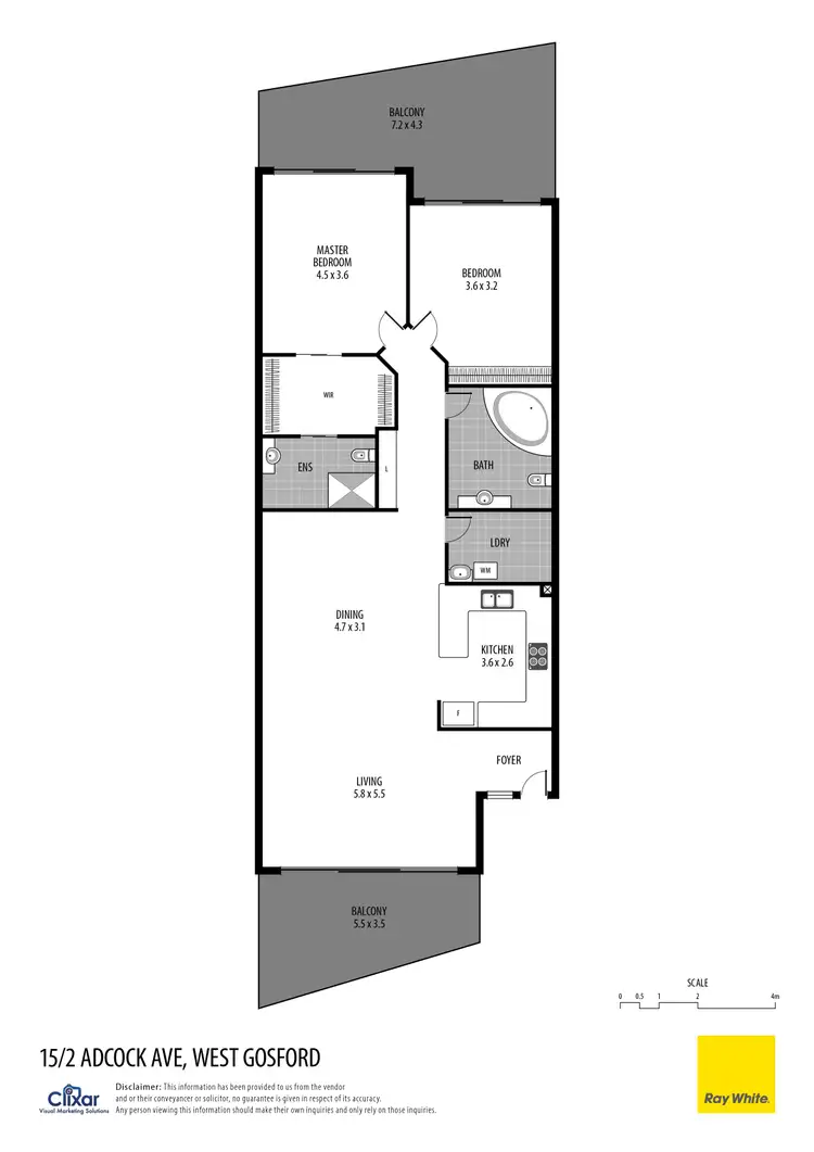 Floorplan of Homely unit listing, 15/2 Adcock Avenue, West Gosford NSW 2250