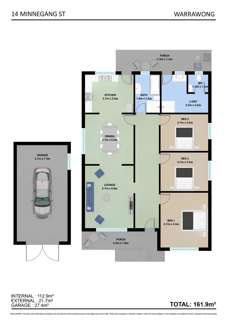 Floorplan of Homely house listing, 14 Minnegang Street, Warrawong NSW 2502