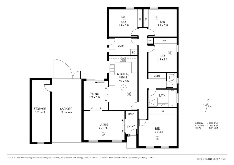 Floorplan of Homely house listing, 9 Inverbrackie Close, Woodside SA 5244